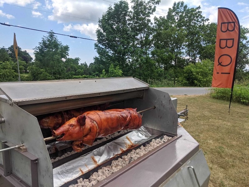 BBQ Pig Rotisserie Style
